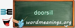 WordMeaning blackboard for doorsill